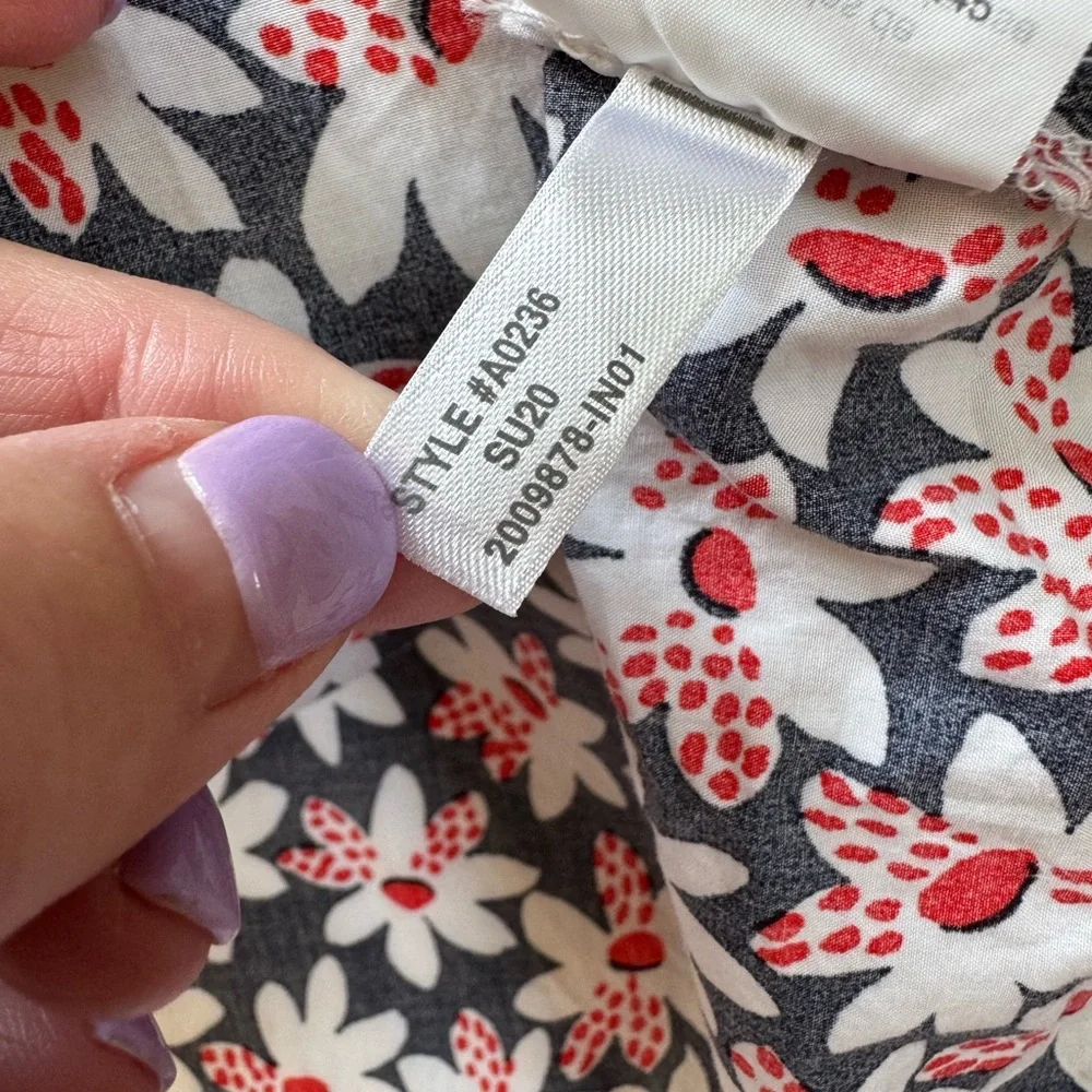 J. Crew Crewcuts‎ Girls Cotton Blend Daisy Floral Print Button Front Dress Sz 12